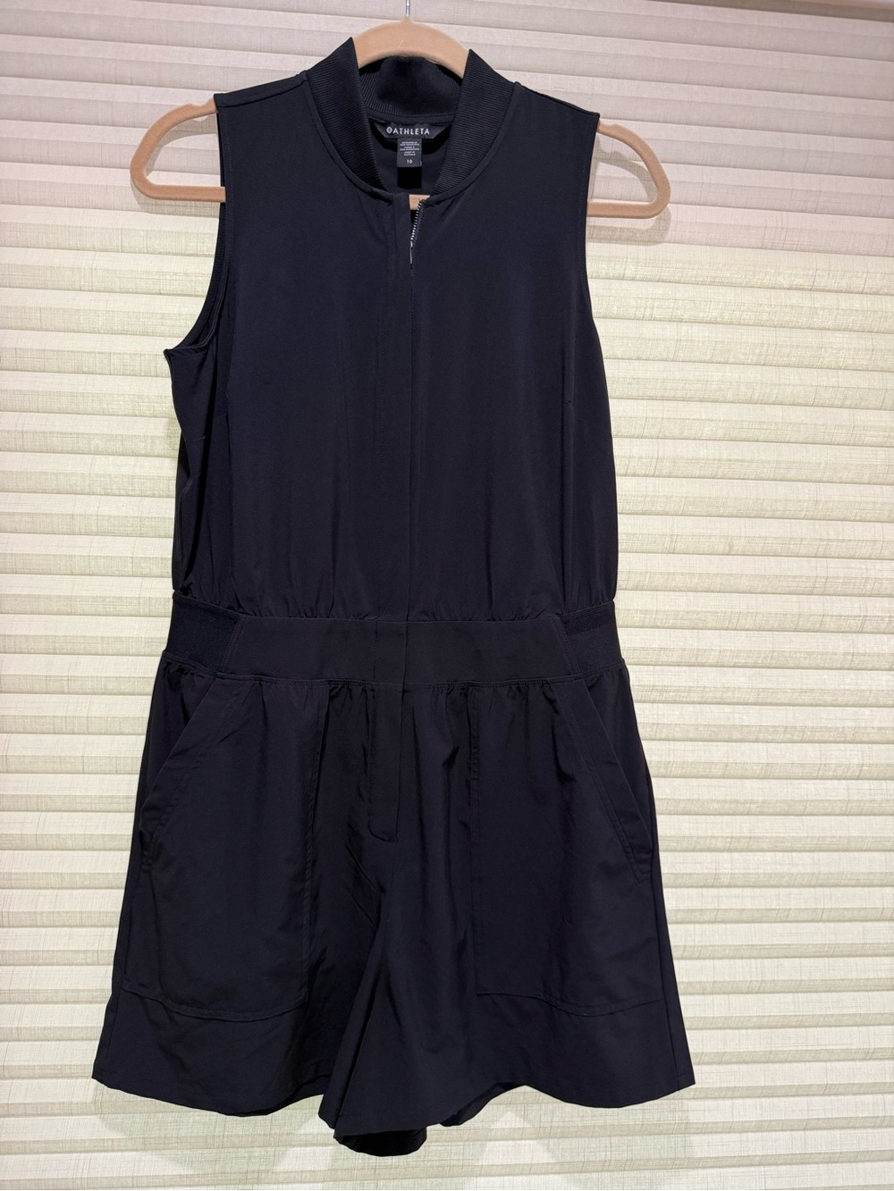 Athleta Black Sleeveless High-Waist Brooklyn Utility Romper - Picture 4 of 13